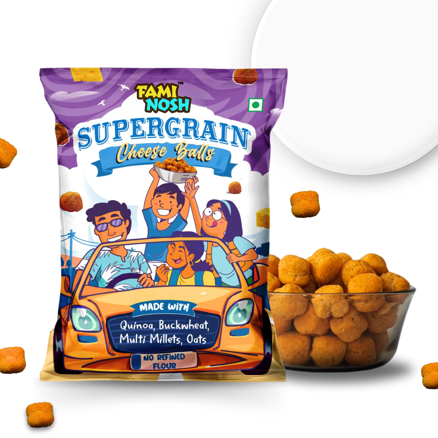 Supergrain Cheese Balls 5X30g